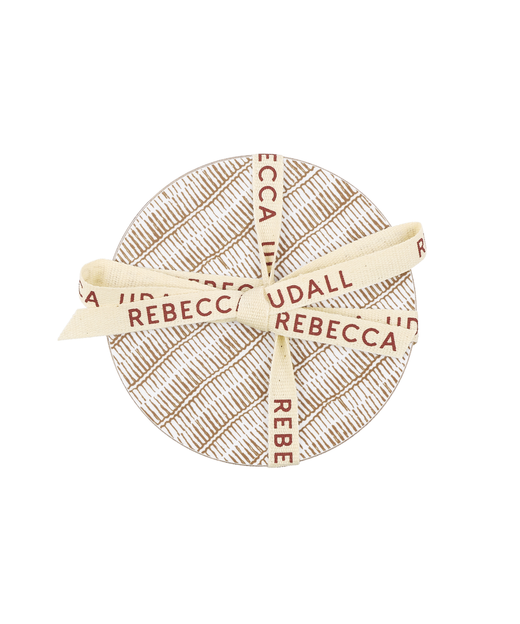 Set of 6 Margot Cork Backed Round Coasters, Nougat