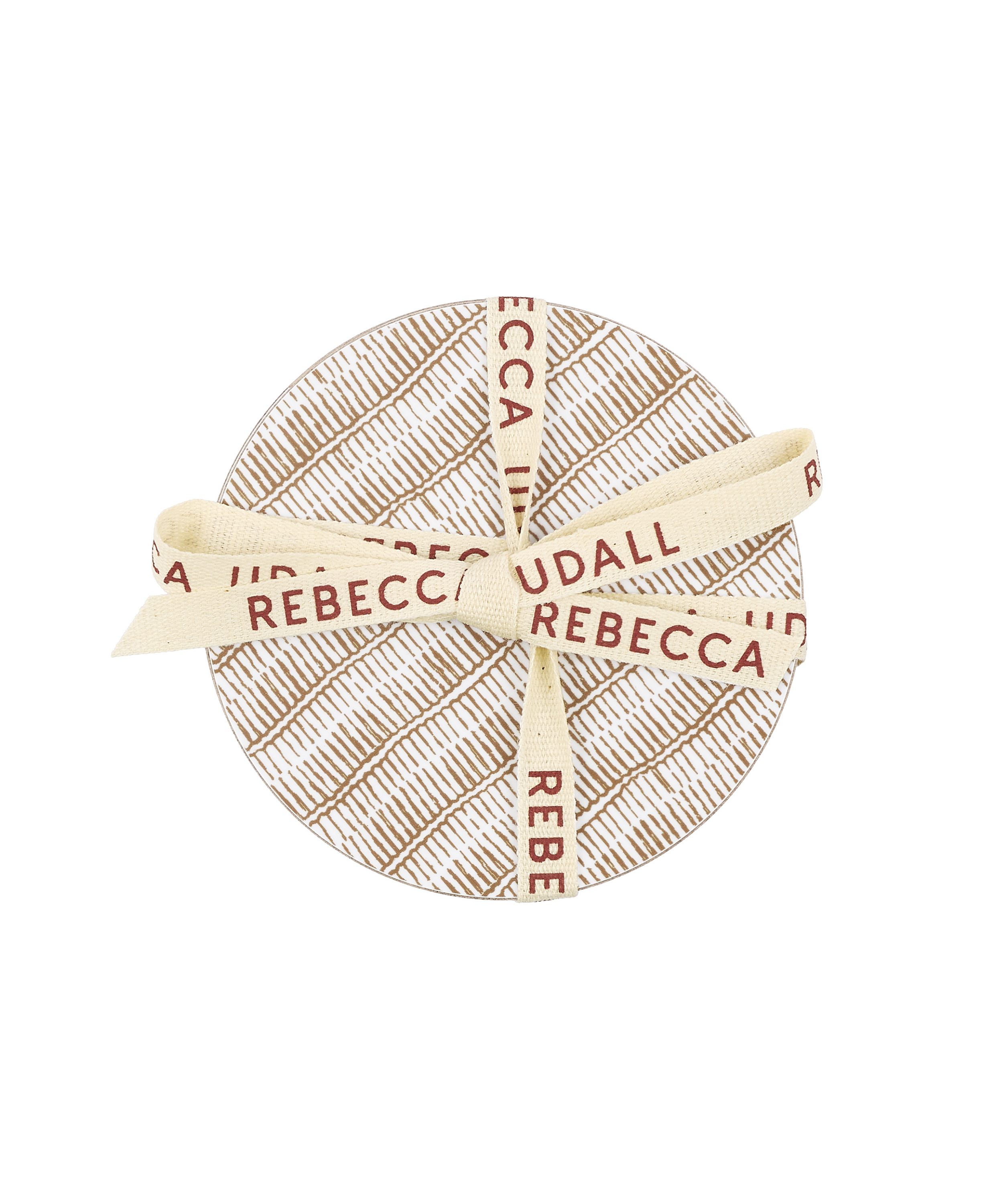 Set of 6 Margot Cork Backed Round Coasters, Nougat