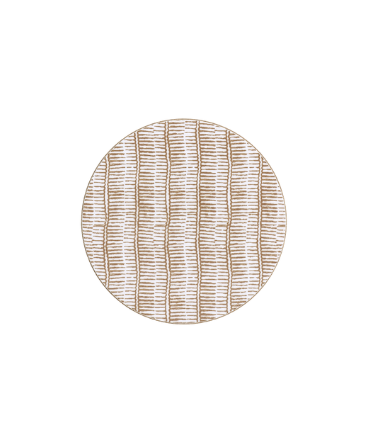 Margot Cork Backed Round Coaster, Nougat, Cut Out