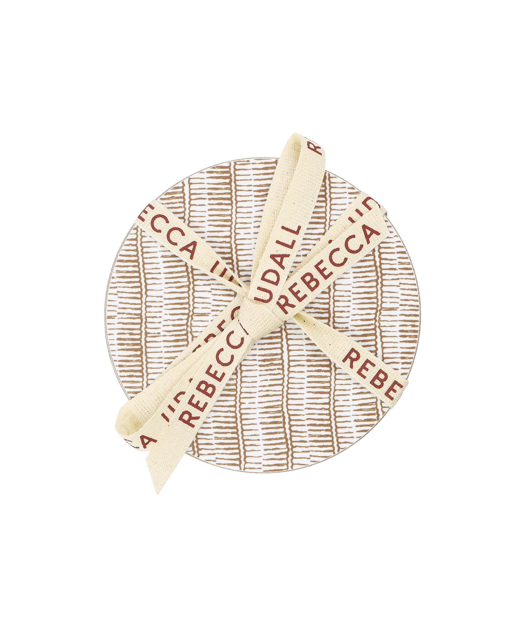 Margot Cork Backed Round Coaster, Nougat, Cut Out