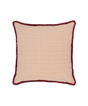 Margot Fringed Linen Cushion Cover, Rhubarb, Cut Out