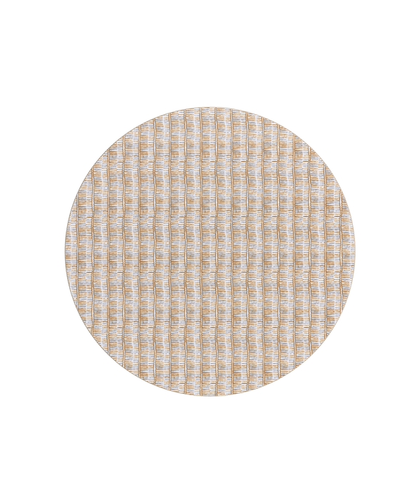 Margot Cork Backed Round Placemat, Nougat, Cut Out