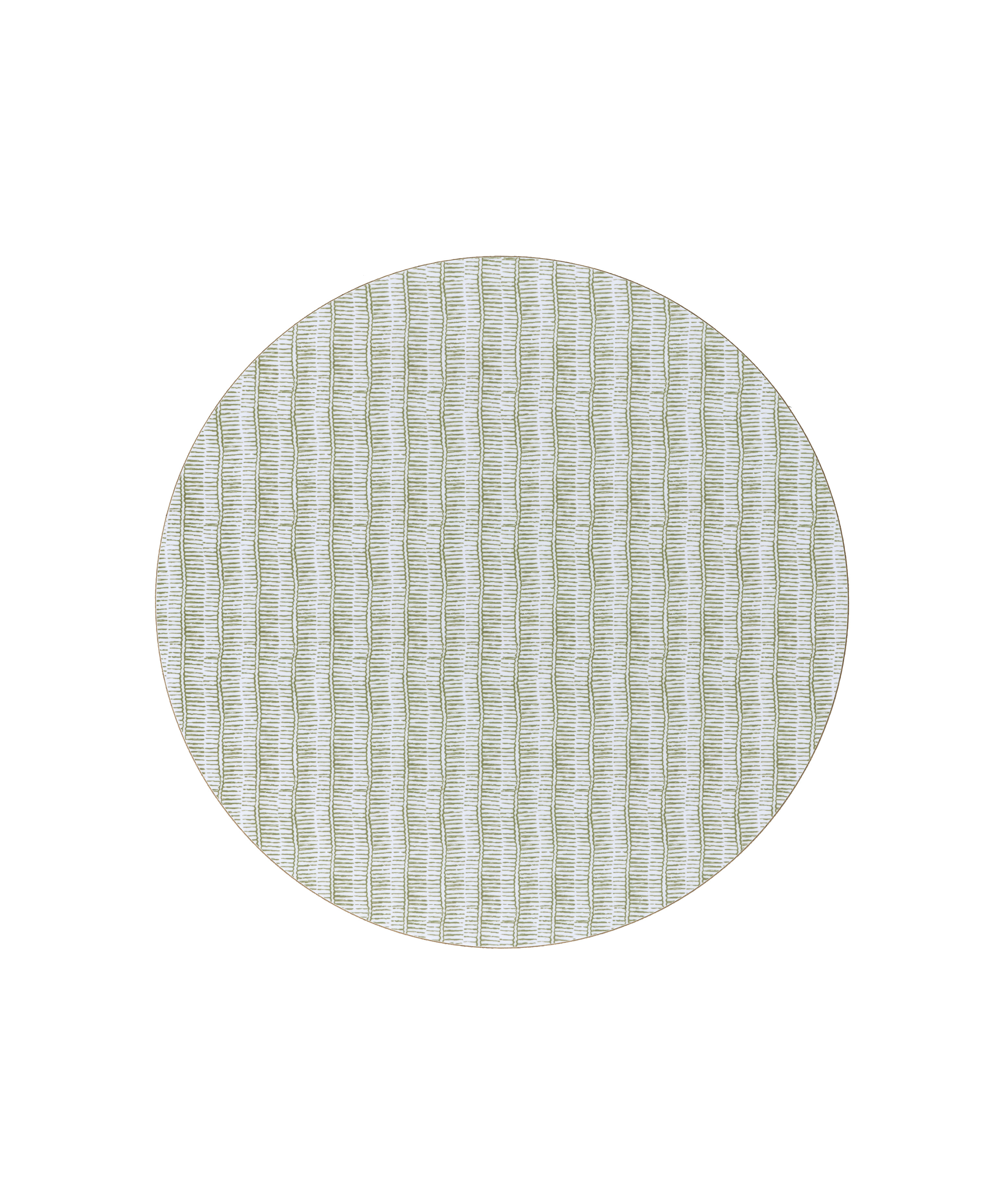 Margot Cork Backed Round Placemat, Sage, Cut Out