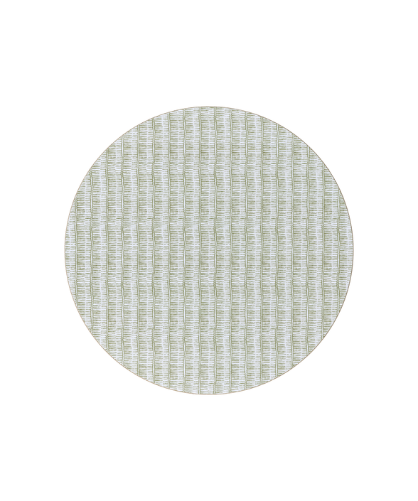 Margot Cork Backed Round Placemat, Sage, Cut Out