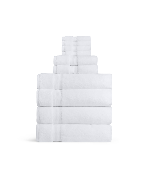 Maria Bath Towel Family Bundle, White, Cut Out