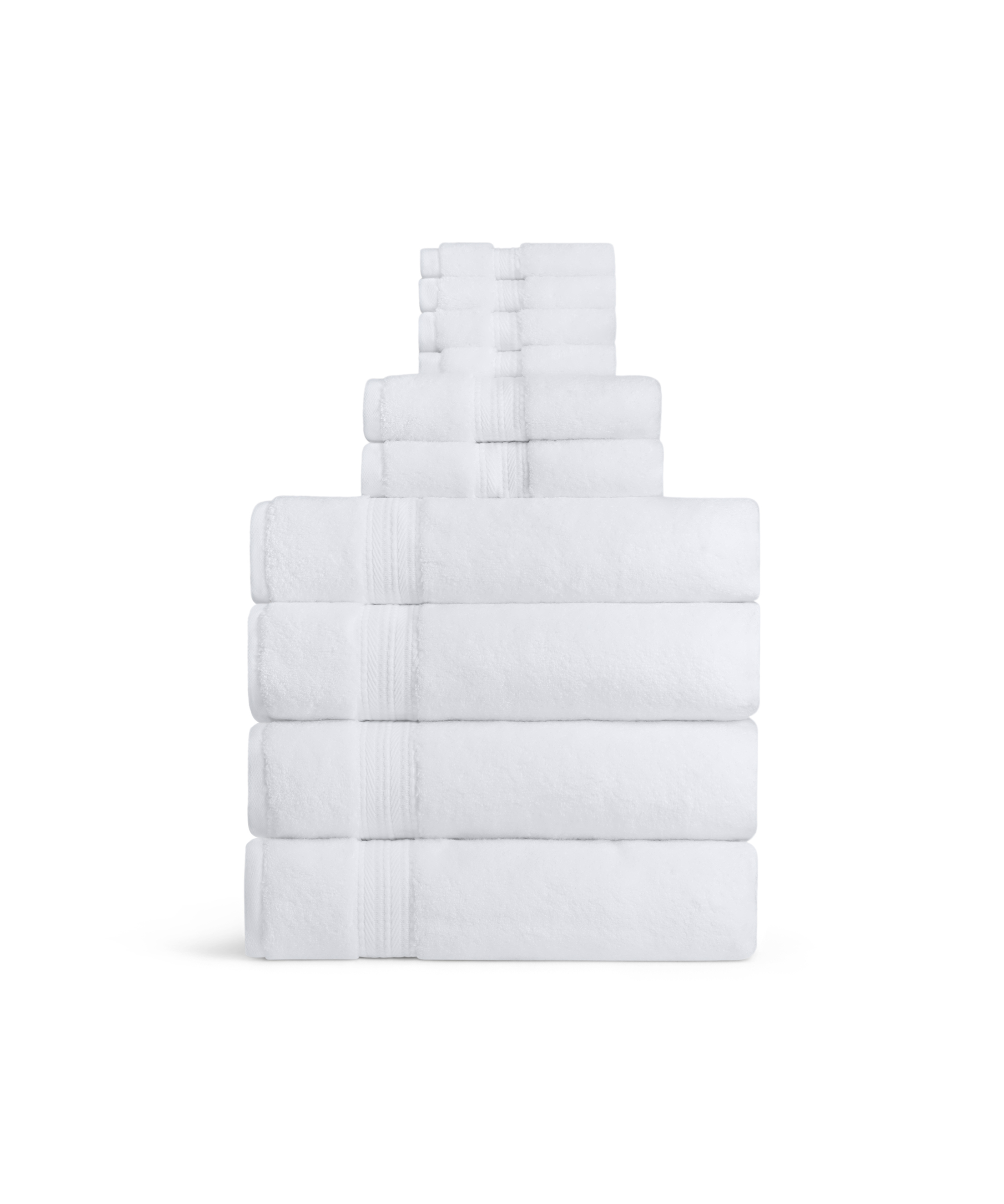 Maria Bath Towel Family Bundle, White, Cut Out