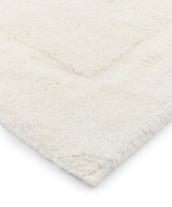 Maria Organic 60x100cm Bath Mat, Ivory, detail