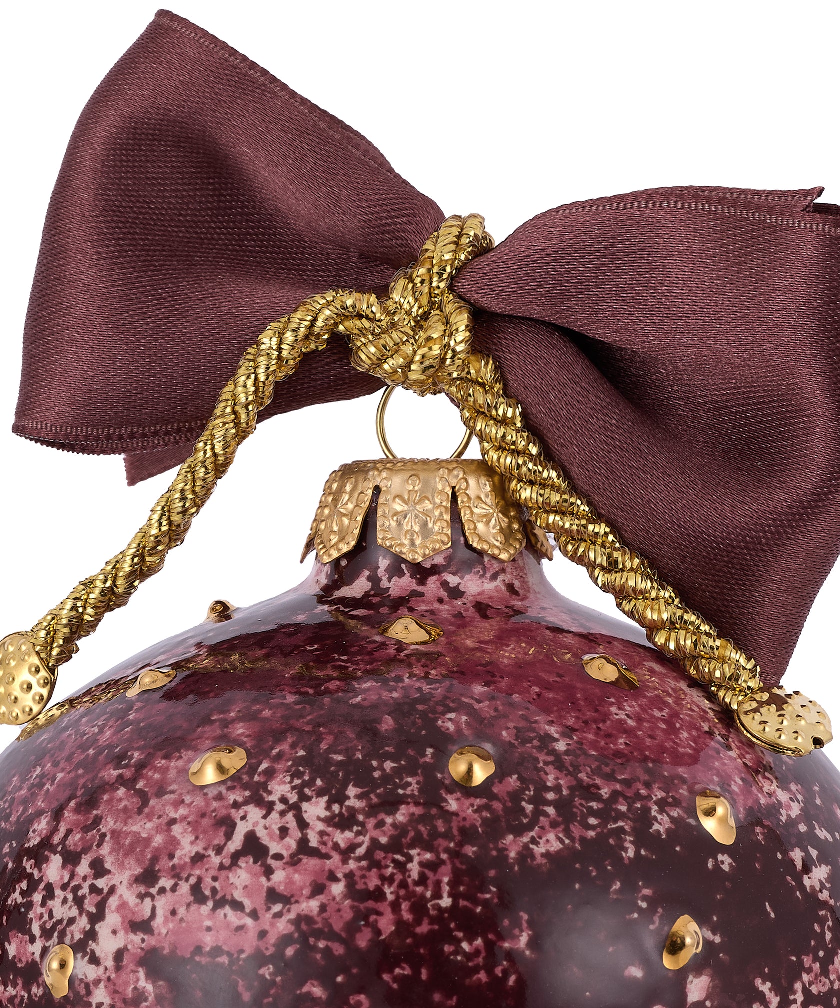 Natalia Bauble, Gold/Burgundy, Detail