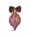 Natalia Initial Bauble, Gold/Burgundy
