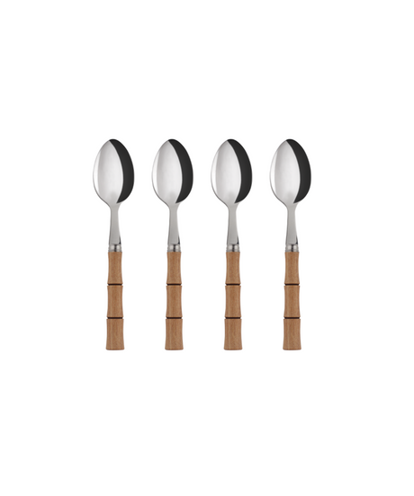 Rebecca Udall Set of 4 Natural Wood Teaspoons, Wood Handle
