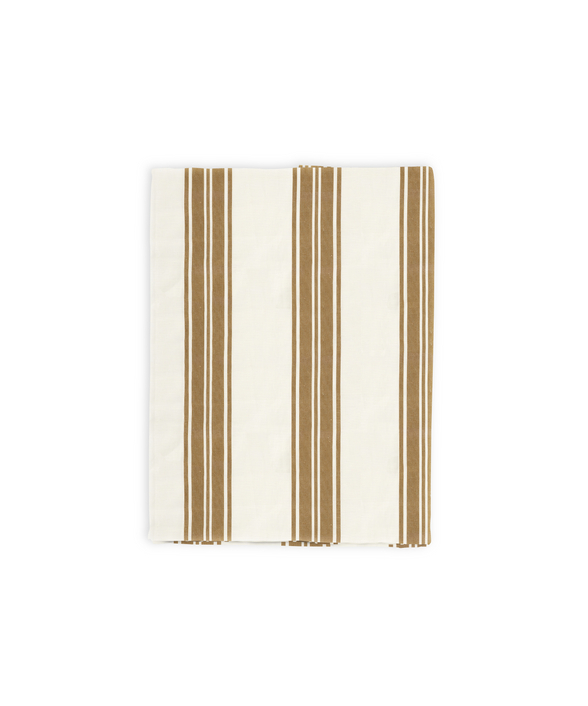 Rebecca Udall Colette Striped Linen Tablecloth, Nougat,  hover