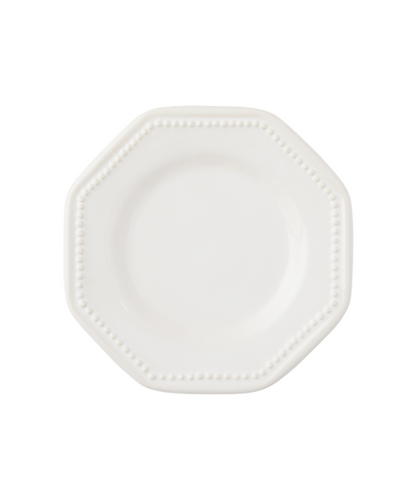 Rebecca Udall, Bourg Joly octagon ceramic trinket dish plate in white