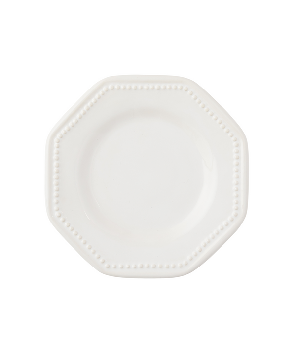 Rebecca Udall, Bourg Joly octagon ceramic trinket dish plate in white