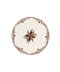 Ottilie Dessert Plate, Brown