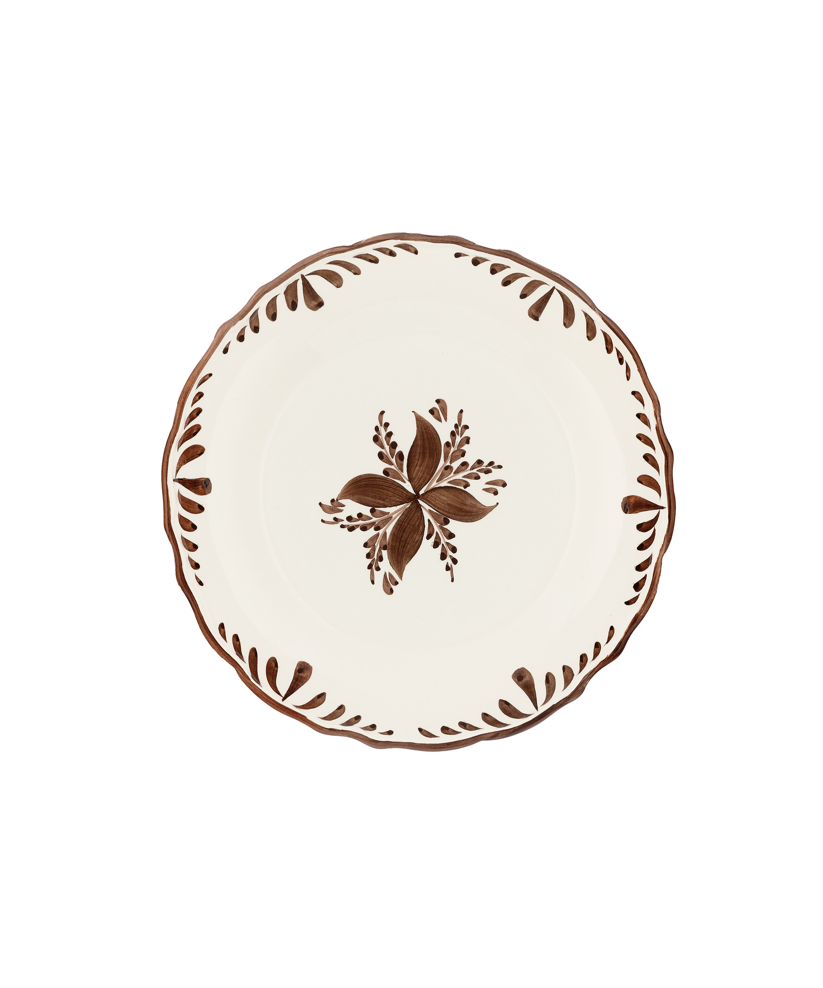 Ottilie Dessert Plate, Brown
