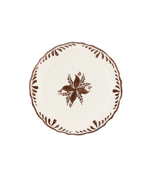 Ottilie Dessert Plate, Brown