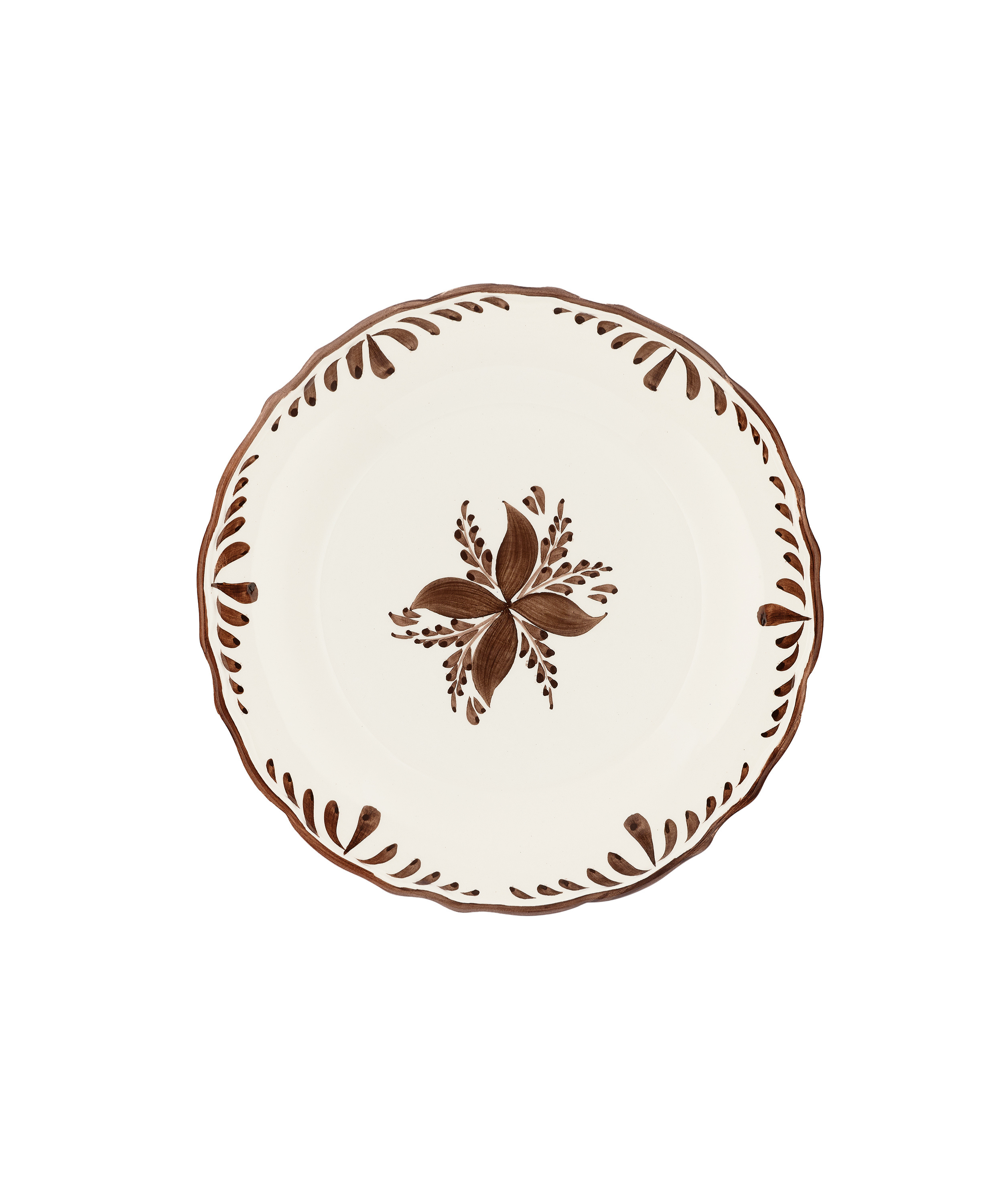 Ottilie Dessert Plate, Brown