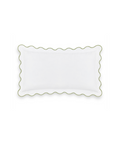 Pair of Alexandra Wavy Scalloped Pilllowcases, Sage Green