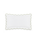 Pair of Alexandra Wavy Scalloped Pilllowcases, Sage Green