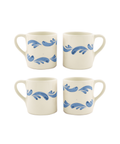 Set of 4 Celia Mugs, Denim Blue