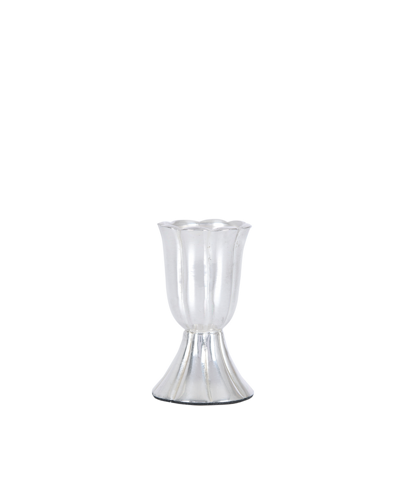 Rebecca Udall Pair of Fluted Candleholders, Silver