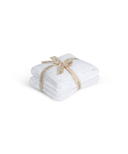 Pair of Maria Organic Guest Towels, White, Cut Out