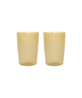 Pair of Murano Swirl Tumblers, Autumn, Cut Out