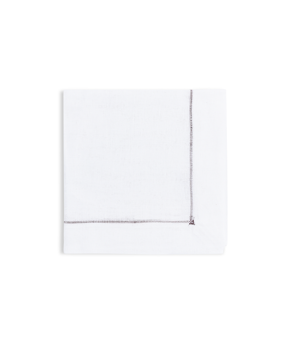 Pair of Agatha Hemstitch Linens Napkins, Burgundy