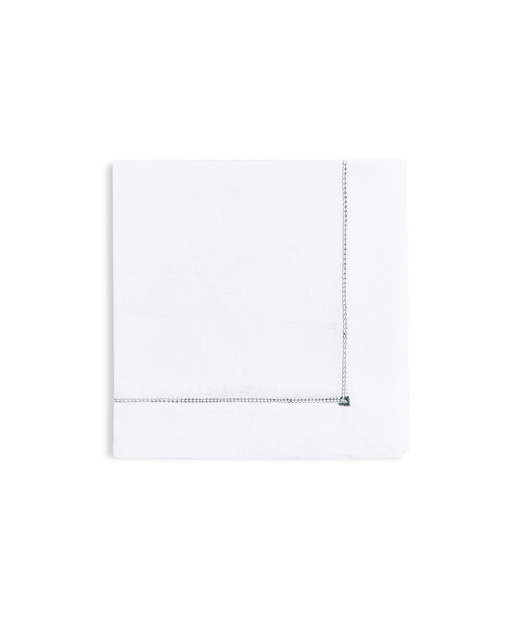 Pair of Agatha Hemstitch Linen Napkins, Forest Green
