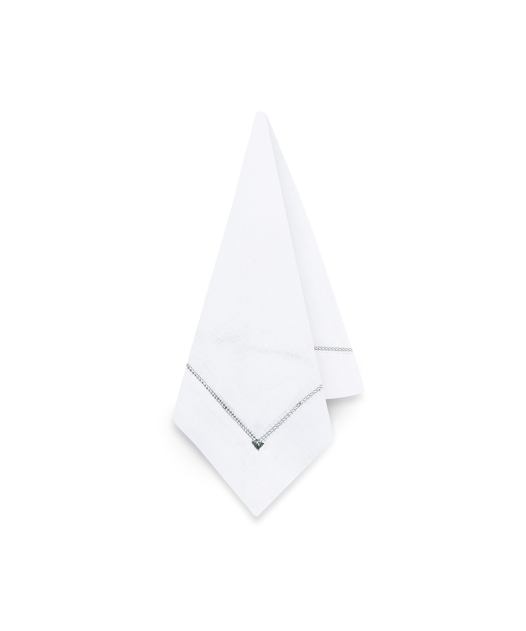 Pair of Agatha Hemstitch Linen Napkins, Forest Green