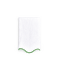 Pair of Amelia Scalloped Guest Towels, Asparagus