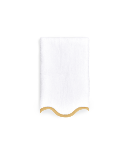 Pair of Amelia Scalloped Guest Towels, Mustard