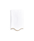 Pair of Amelia Scalloped Guest Towels, Taupe