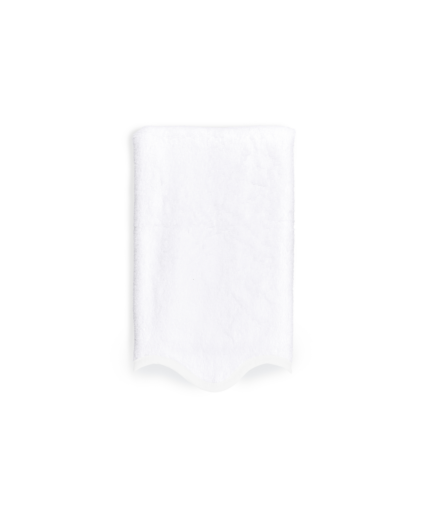 Pair of Amelia Scalloped Guest Towels, White