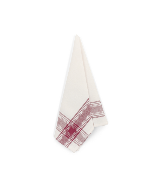 Rebecca Udall Pair of Bistrot Tea Towels, Burgundy, Draped Detail