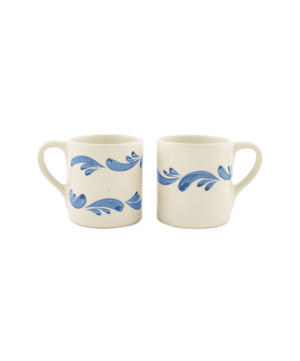 Rebecca Udall Pair of Celia Mugs, Denim Blue, Cut Out