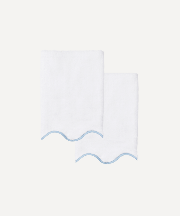 Pair of Amelia Scalloped Hand Towels