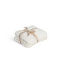 Pair of Maria Organic Guest Towels, Ivory, Cut Out