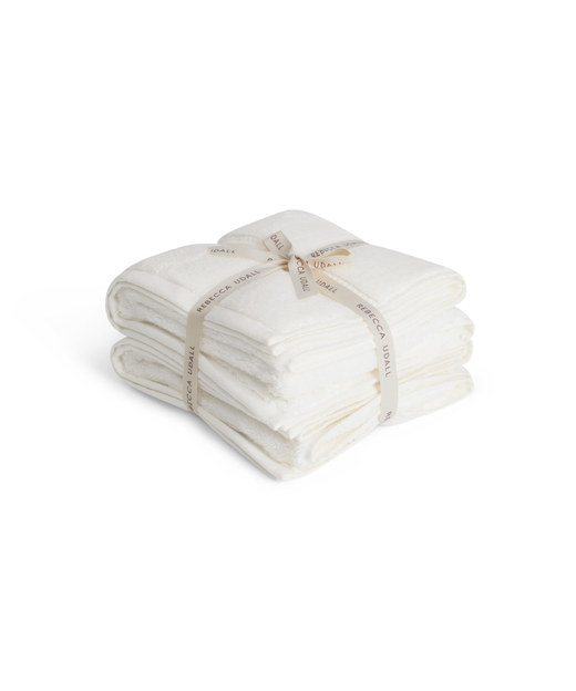 Pair of Maria Organic Hand Towels, Ivory