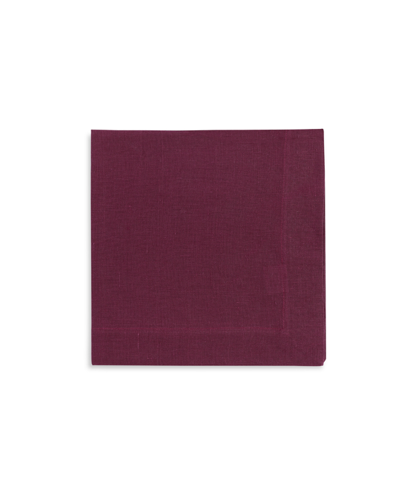 Pair of Martha Linen Napkins, Burgundy