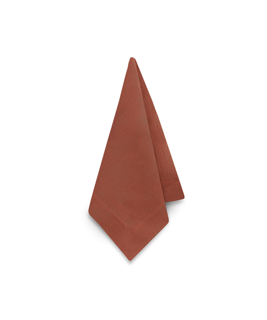 Pair of Nancy Linen Napkins, Burnt Sienna
