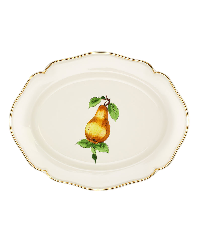 Pear Platter, Gold Filet