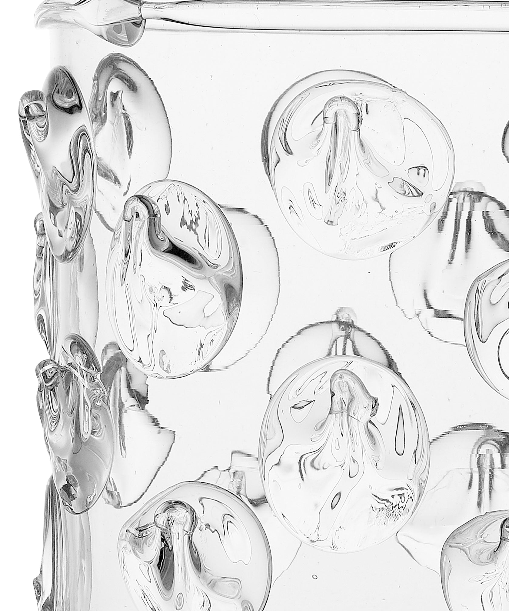 Phoebe Handblown Vase, Clear, Detail