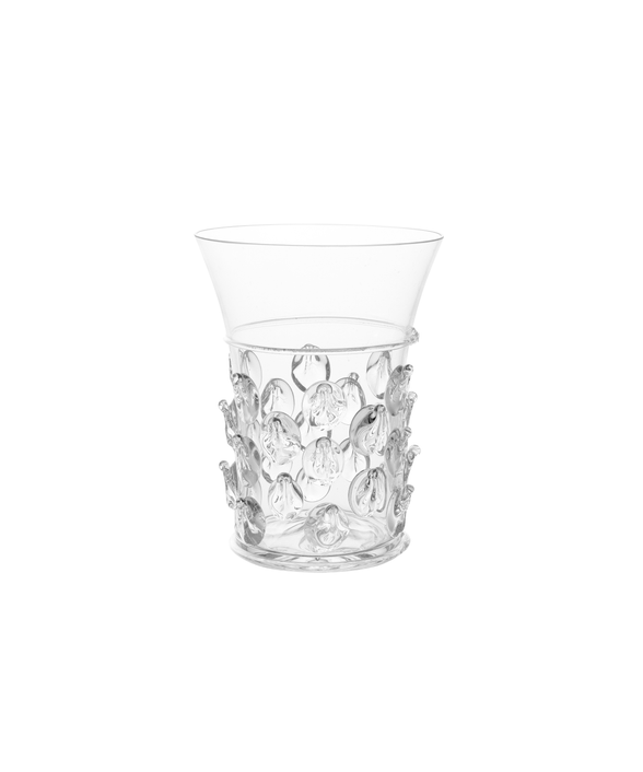 Phoebe Handblown Vase, Clear, Cut Out