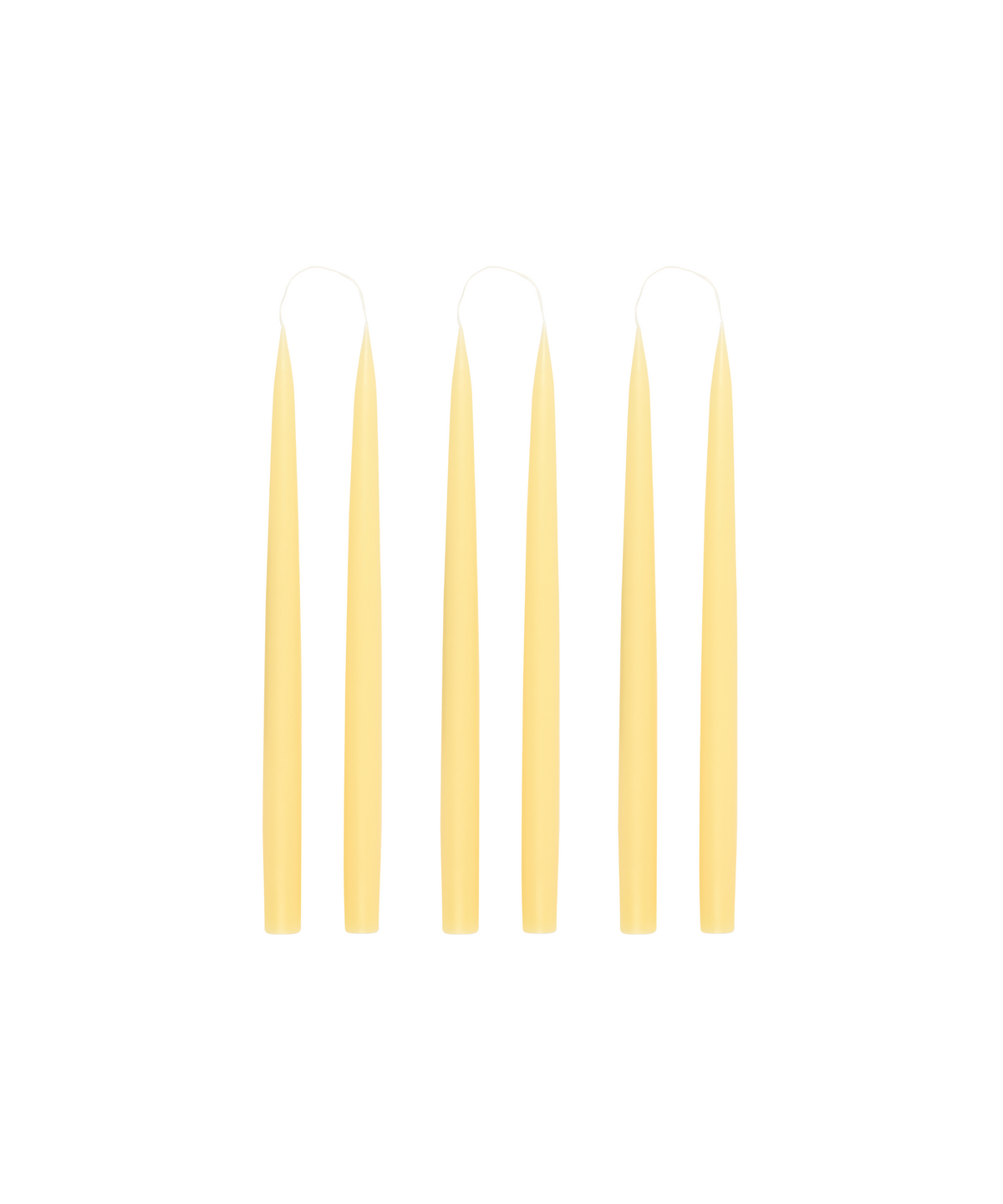 Set 6 Danish Taper Candles Pastel