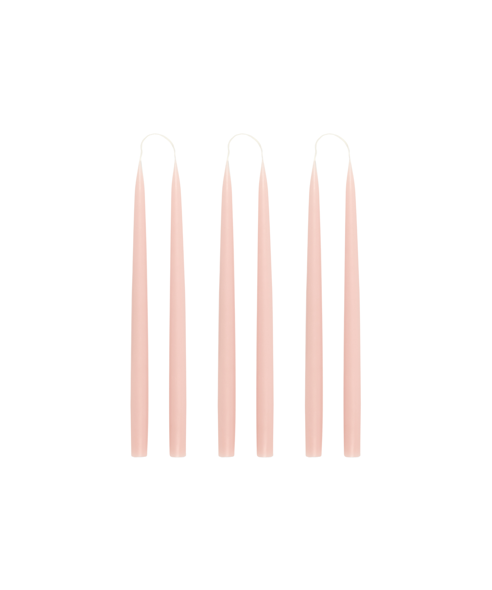 Rebecca Udall Set of 6 Danish Taper Candles, Light Pink