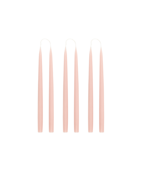 Rebecca Udall Set of 6 Danish Taper Candles, Light Pink