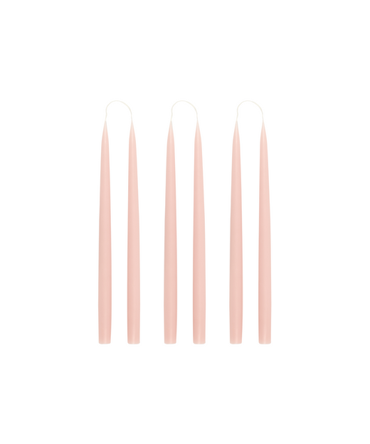 Rebecca Udall Set of 6 Danish Taper Candles, Light Pink