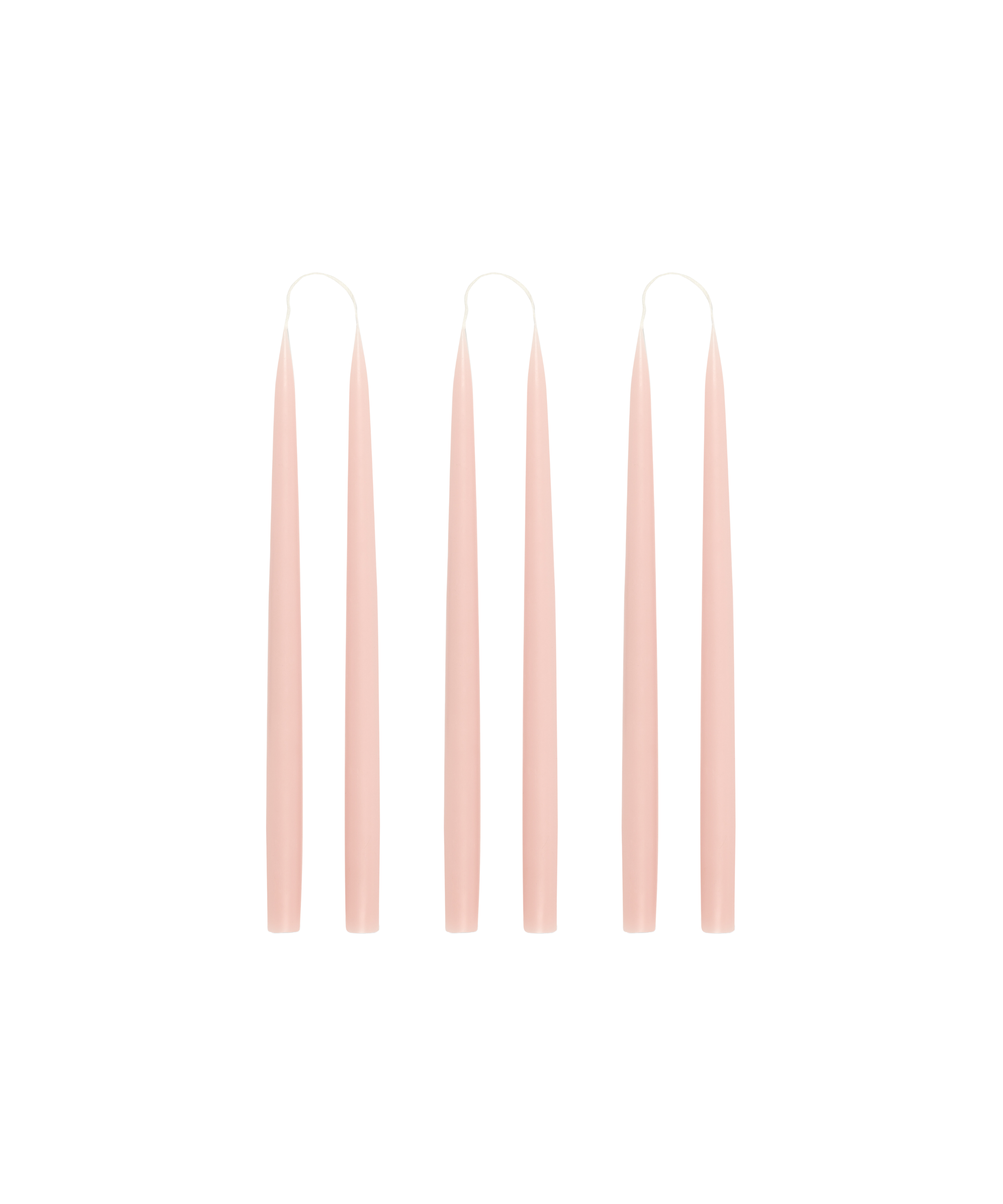 Rebecca Udall Set of 6 Danish Taper Candles, Light Pink