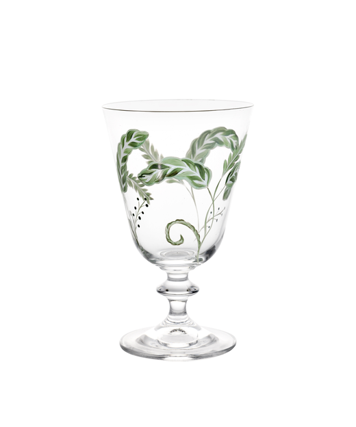 Prairie Hand Painted Stemmed Glass, Cut Out